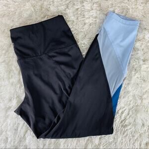 Tangerine Leggings Black Blue Colorblock Small